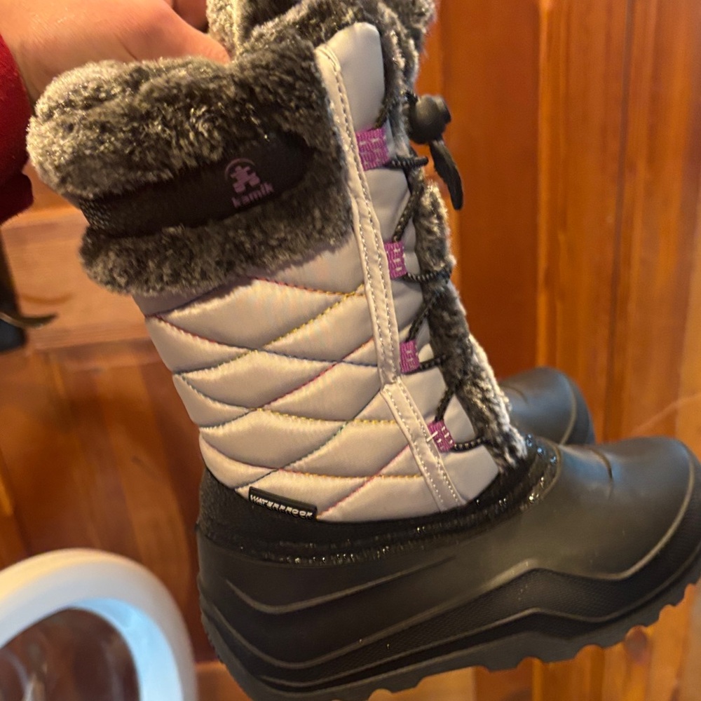 Kamik Quilted Winter Boots with Fur Trim